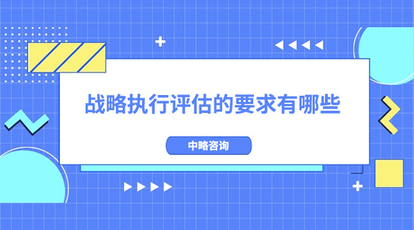 战略执行评估的要求有哪些